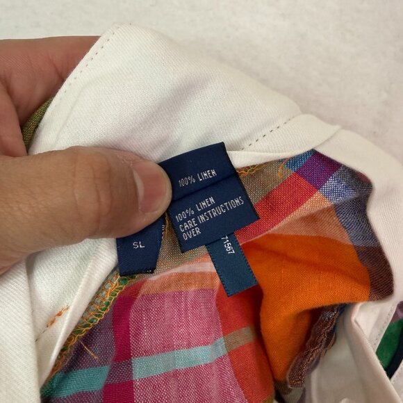 Polo Golf Ralph Lauren Men's 34 Madras Plaid 100% Linen Bermuda Shorts - Picture 4 of 15